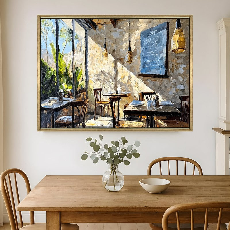 Coastal Morning Canvas Wall Painting With Frame