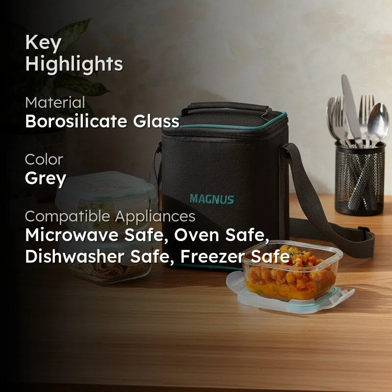 Solaro Neat Lunch Box with Lunch Bag - Four Piece Set media 2