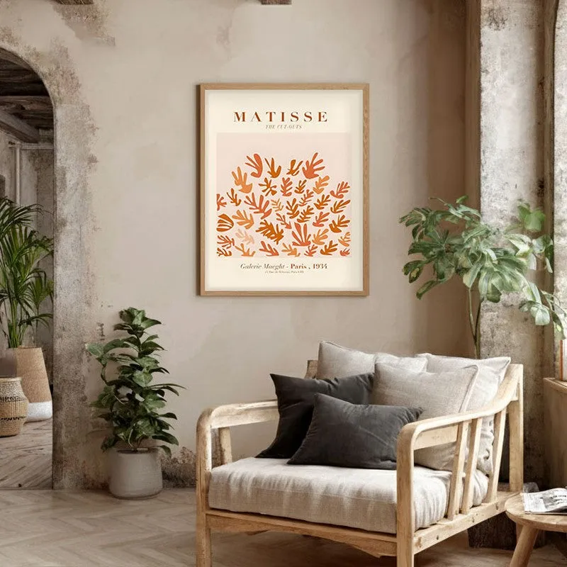 Botanical Rhythm Canvas Wall Painting With Brown Frame media 5