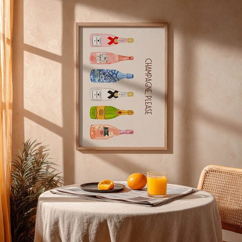 ChampagneBar Archival Canvas Wall Art - Brown media 4