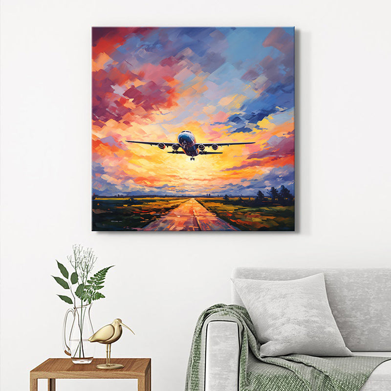 Aeroplane Flying Wall Painting