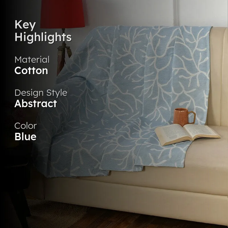 Bluvera Abstract Cotton Throws - Blue media 2
