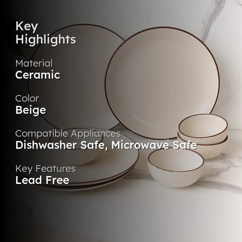 Riddo Dinnerware (Off White) - 8 Piece Set media 2
