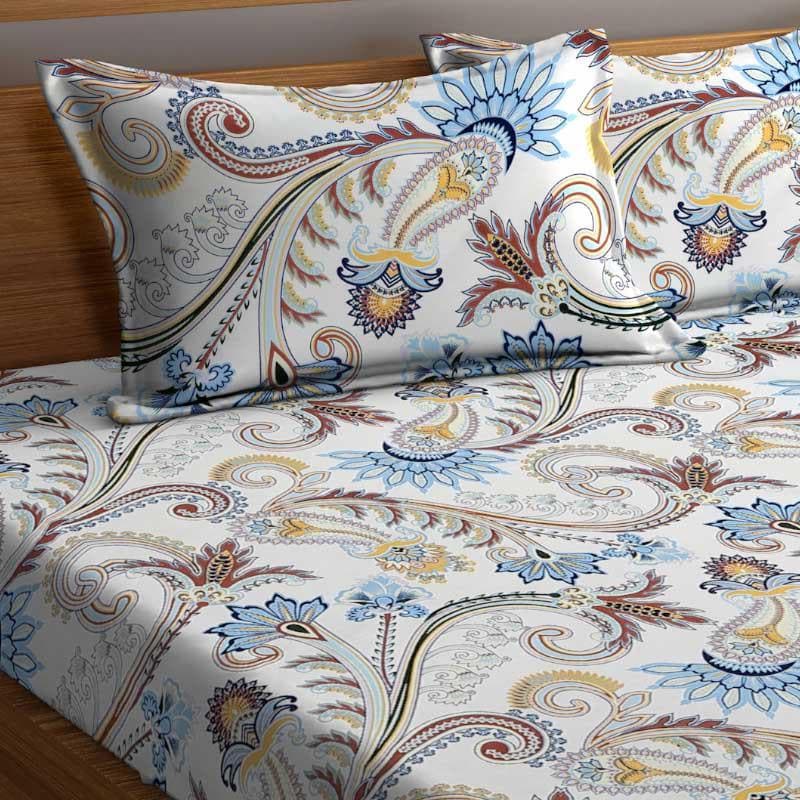 Naina Ethnic Microfiber Bedsheet - 130 GSM media 4
