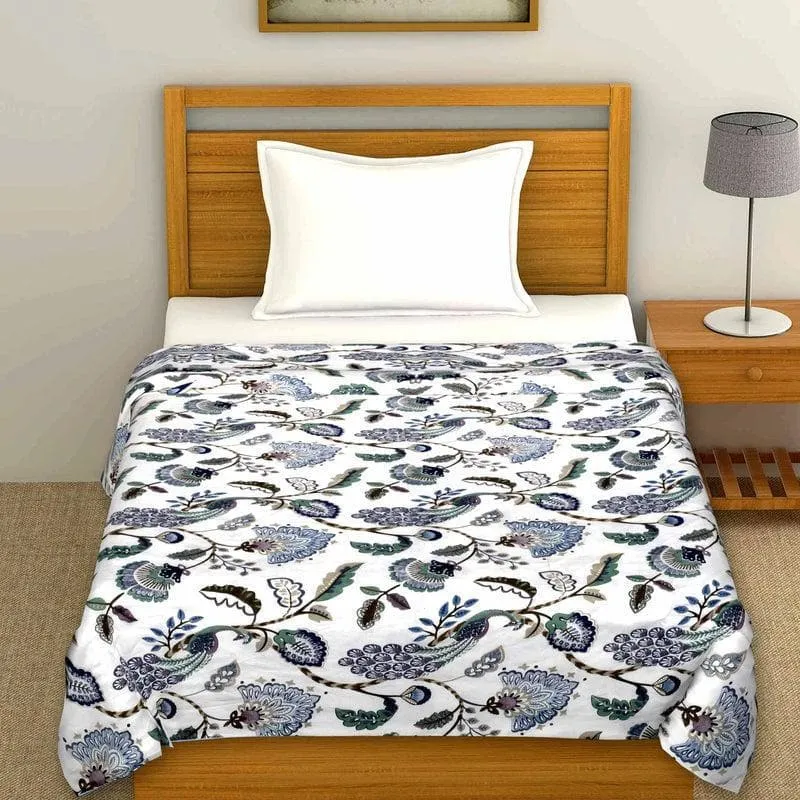 Tropical Lush MulMul Blue Cotton Dohar media 5