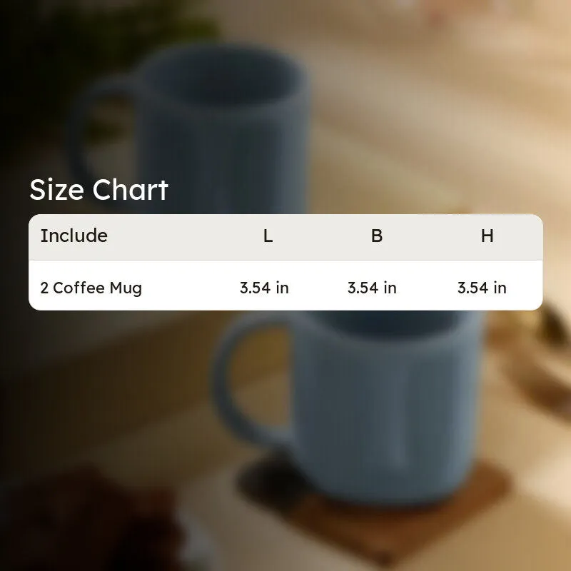 Cuppa Stoneware Coffee Mug (420 mL Each,Blue) - Set Of Two media 6