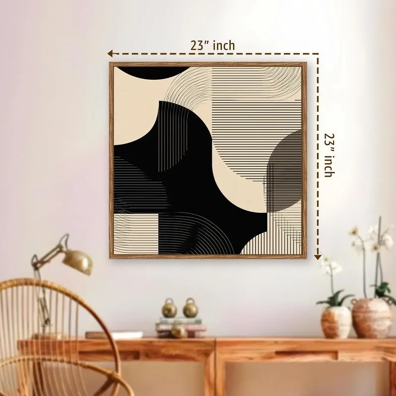 Linear Fusion Canvas Wall Art With Frame media 11