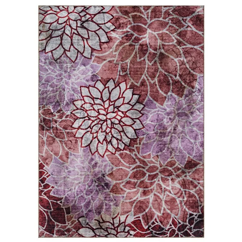 Enaya Floral Carpet - Maroon media 1