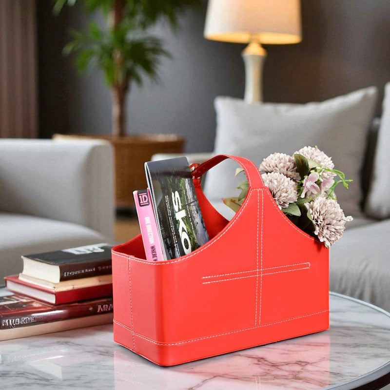 AarviDecor CarryLux Faux Leather Magazine Holder