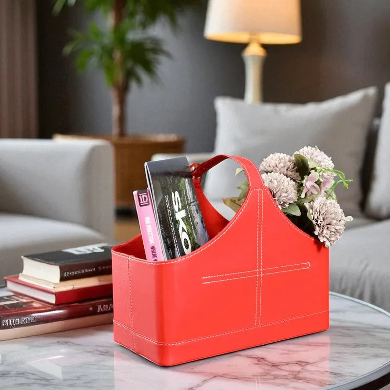AarviDecor CarryLux Faux Leather Magazine Holder media 1