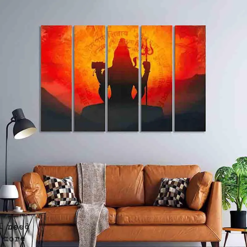 Shiv Shambhu Wall Art - Five Piece Set media 1