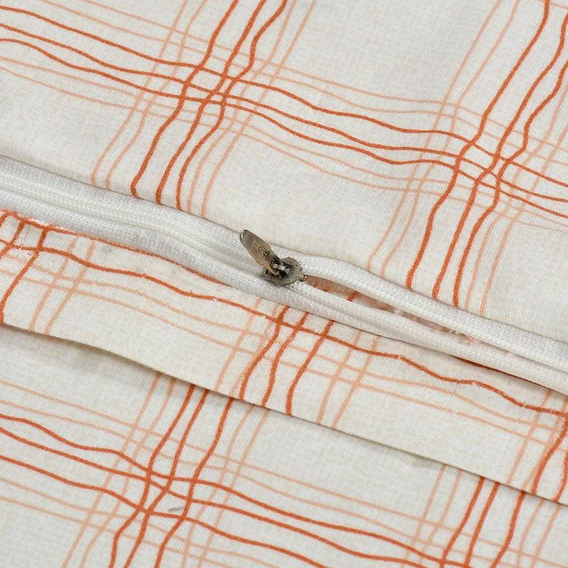 Trellis Tranquility Cotton Duvet Cover (Brown) - 210 TC media 3
