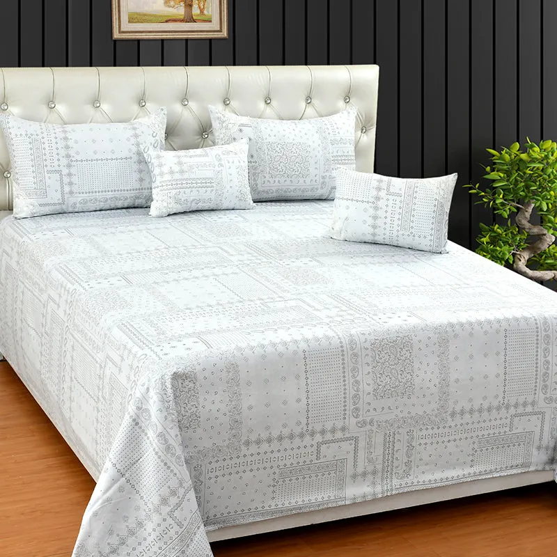 Mathieu Cotton Bedding Set (Grey/210 TC) - Five Piece Set media 3