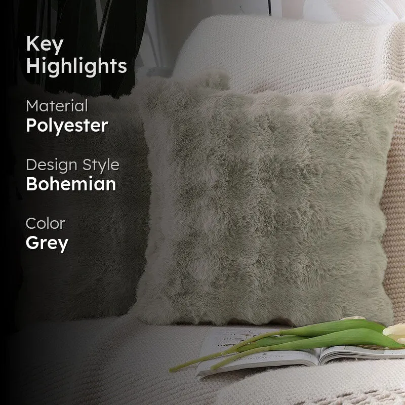Bubble Luxe Cushion Cover Set (Taupe) - Set Of Two media 2