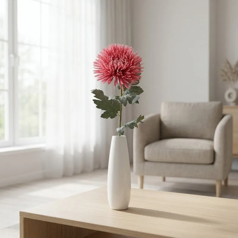 Single Chrysanthemum Artificial Flower Stem - Red media 1