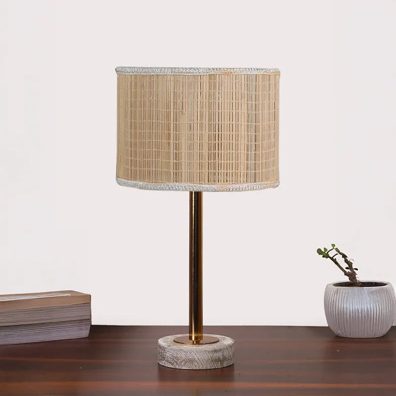 Bambou Rodin Wooden Table Lamp - Beige,Gold,White media 3