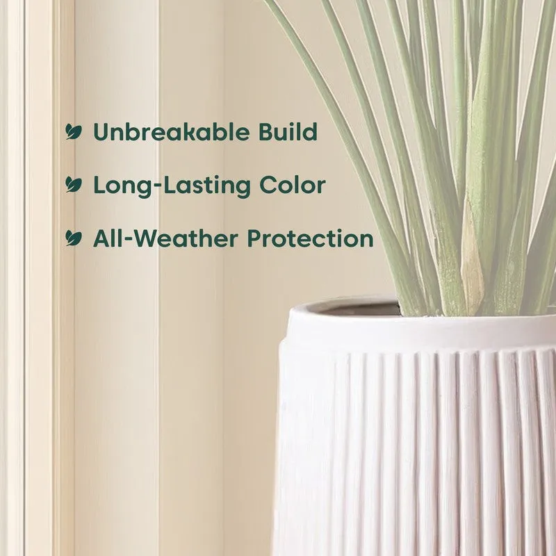 Amsterdam Muse Fiberglass Planter - White media 7
