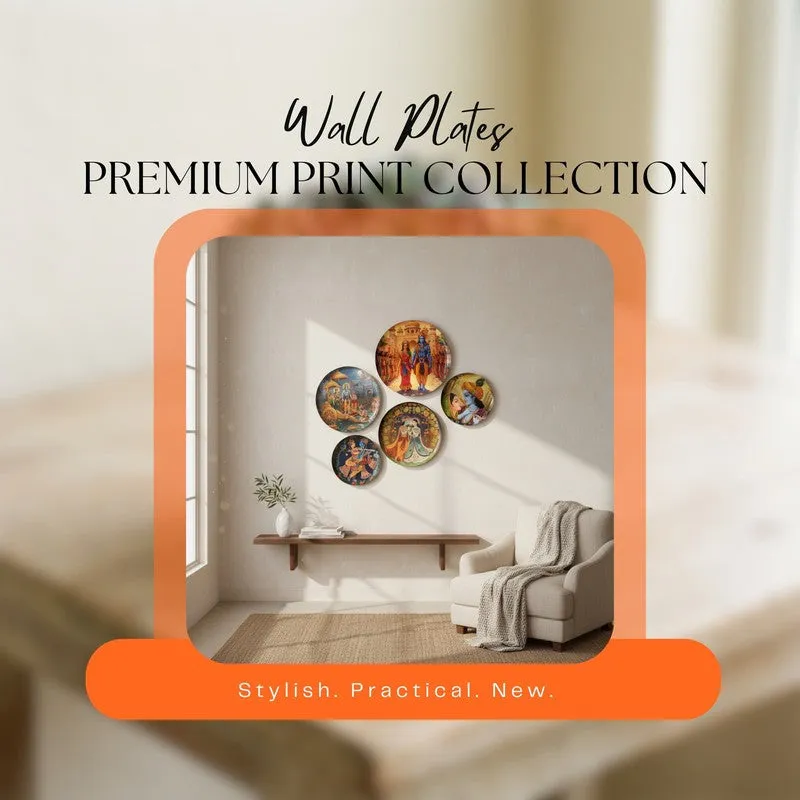 Krishna Whisper Wall Plates - Set of Five media 9