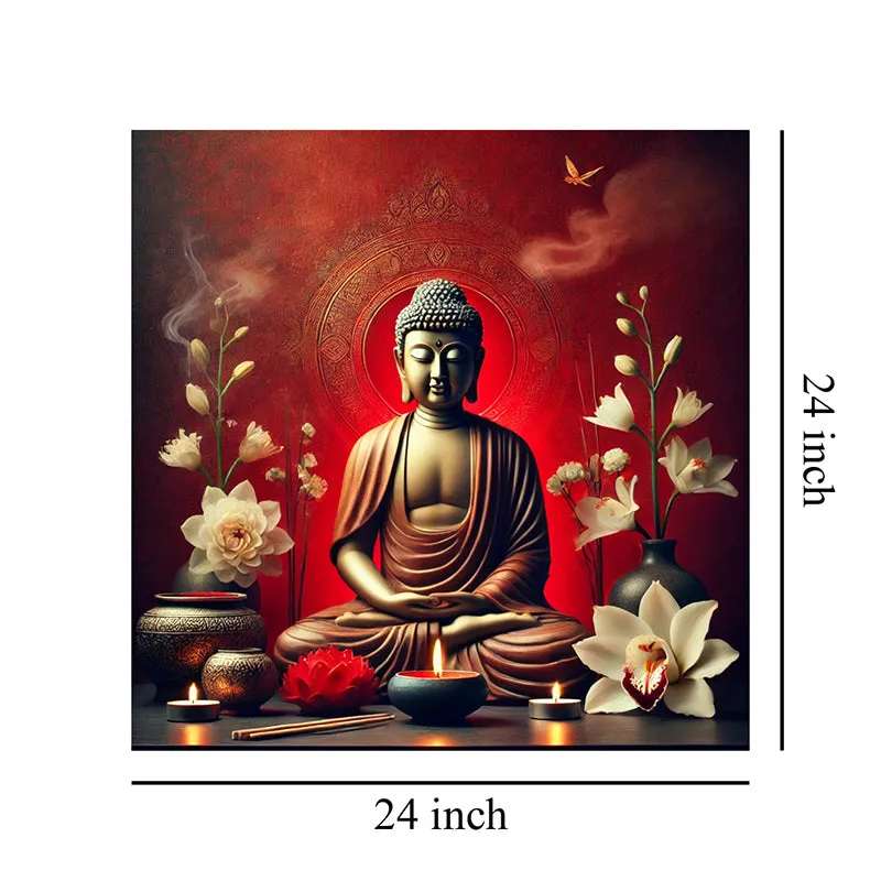 Candlelight Buddha Wall Painting media 8