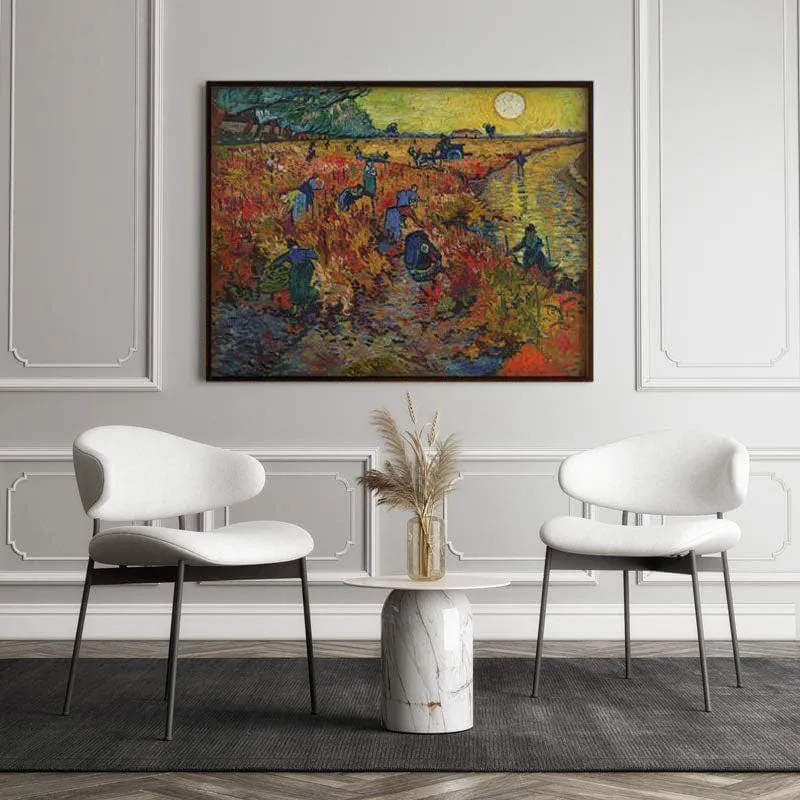 The Red Vineyard By Vincent Van Gogh - Black Frame media 5