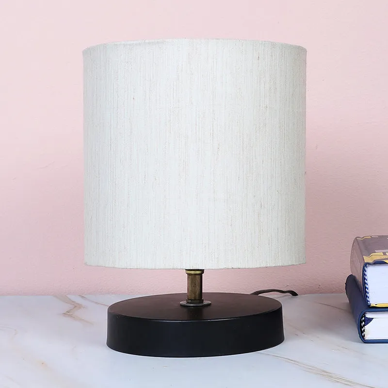 Urbane Loop Solid Iron Table Lamp - Beige,Black media 2