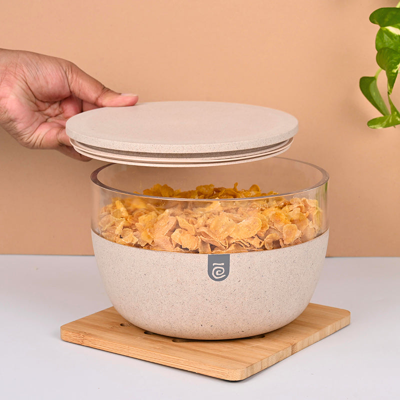 Gaea Airtight Mixing Bowl (Beige) - 2100 mL - 2100 mL
