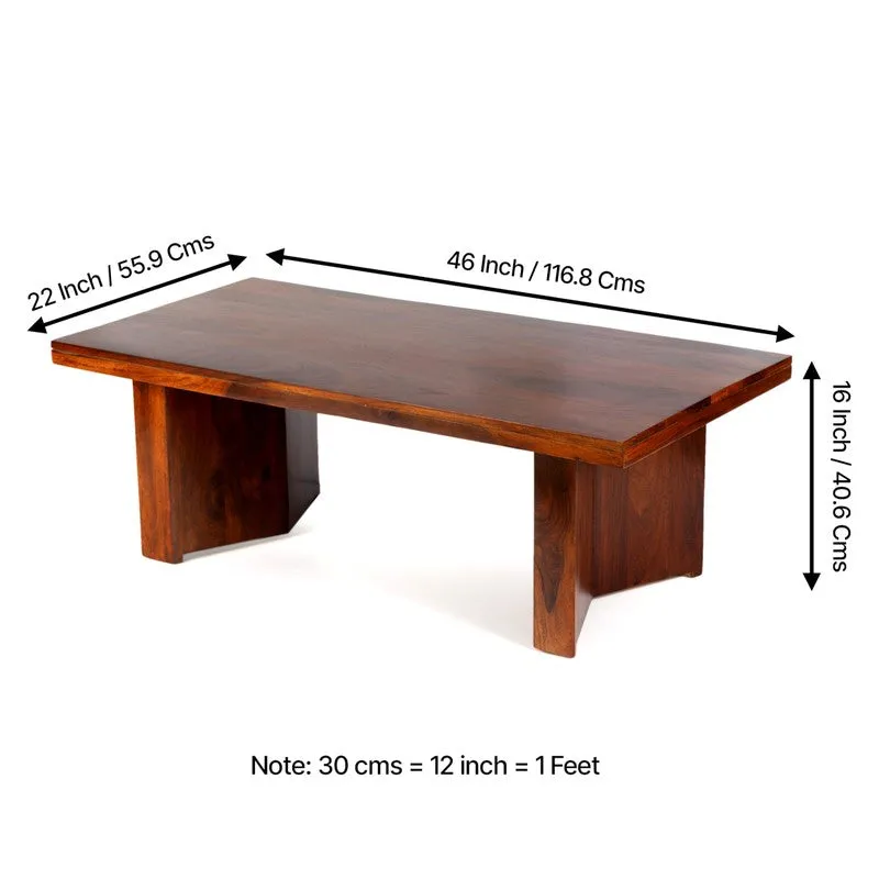 Avenox Sheesham Wooden Center Table - Red media 12