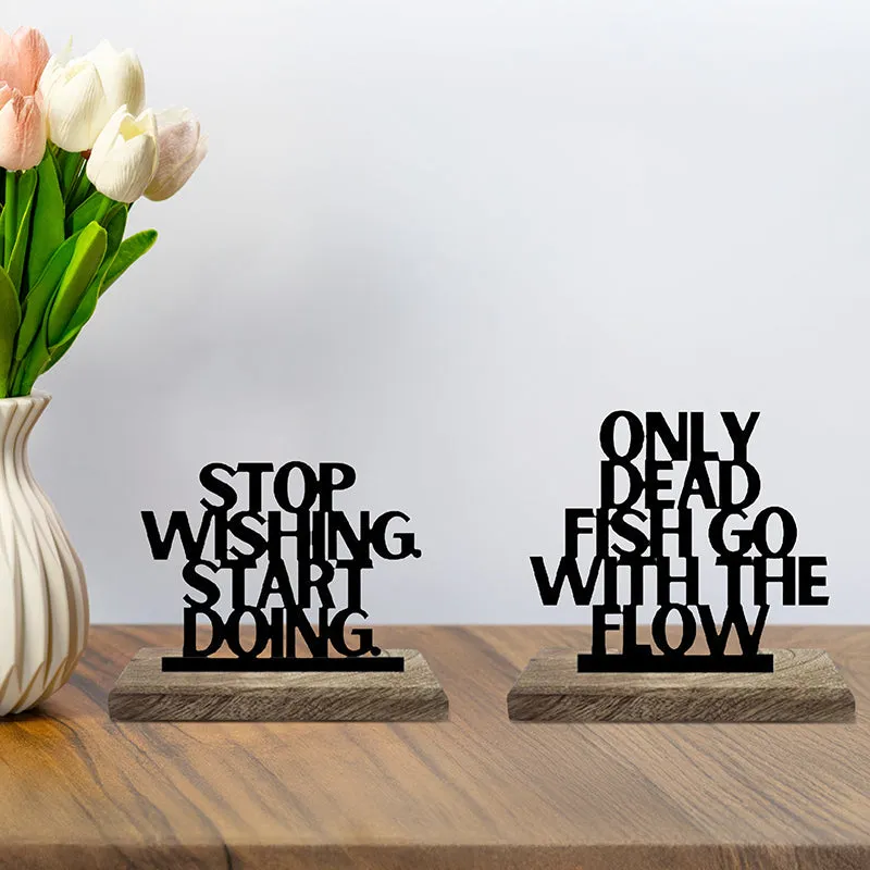 Do Don't Flow Typography Showpiece - Set Of Two media 1