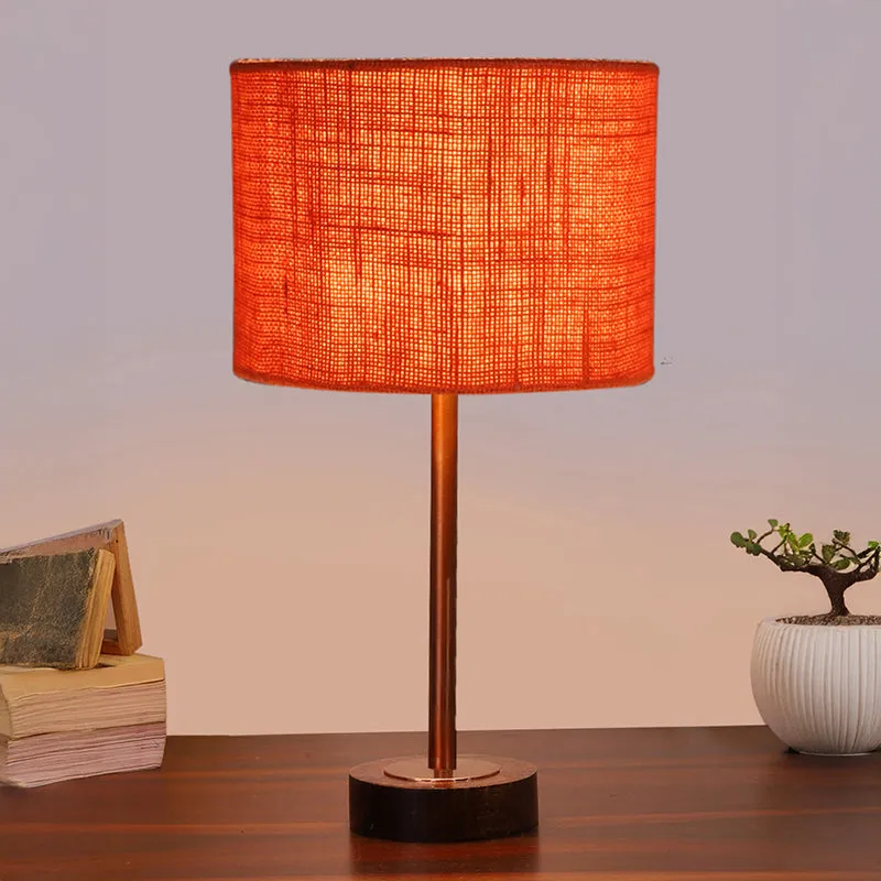 Sienna I Rodin Wooden Table Lamp - Orange,Copper,Brown media 2