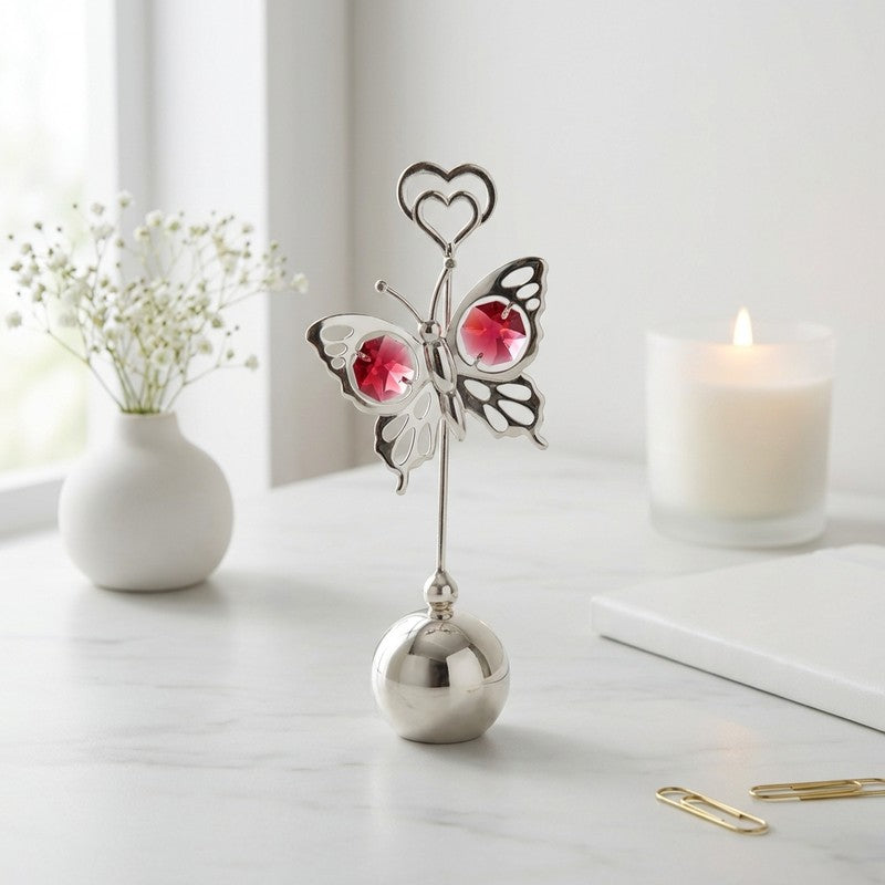 Majestic Flutter Silver Plated Mild Steel Showpiece