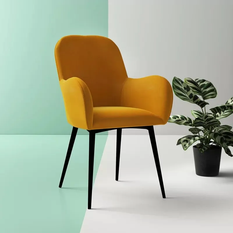 Velmora Metal Accent Chair - Yellow media 3