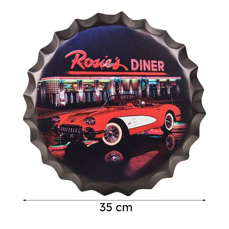 Rosie'S Diner Bottle Cap Metal Wall Accent media 9