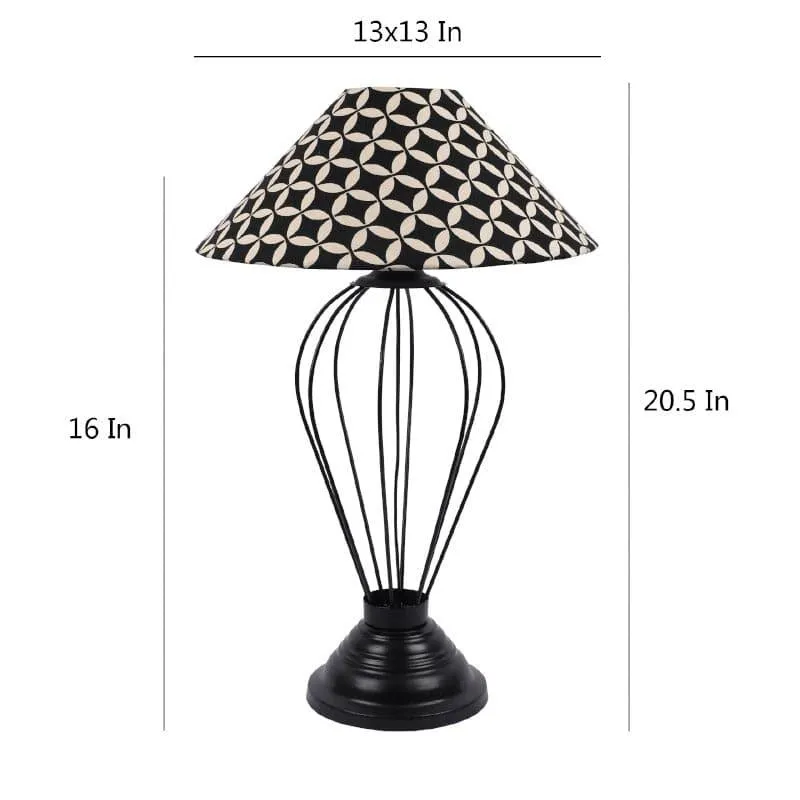 Tatania Maximus Fabric Table Lamp - Black,White media 5