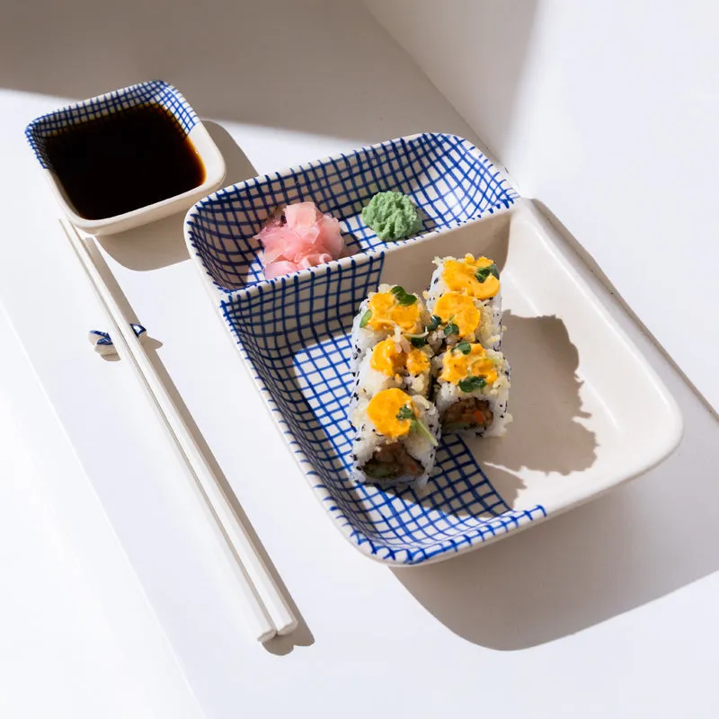 Ikigai Ceramic Chip n Dip Platter with Bowl & Chopstick Holder - Three Piece Set media 5