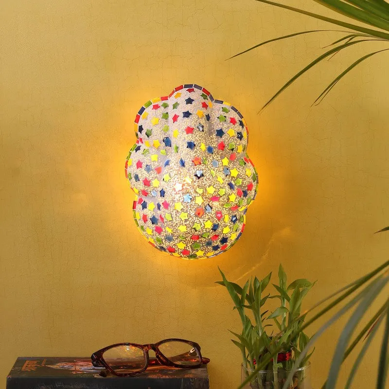 Vighnara Aura Ganesha Glass Wall Lamp - Multicolor media 1