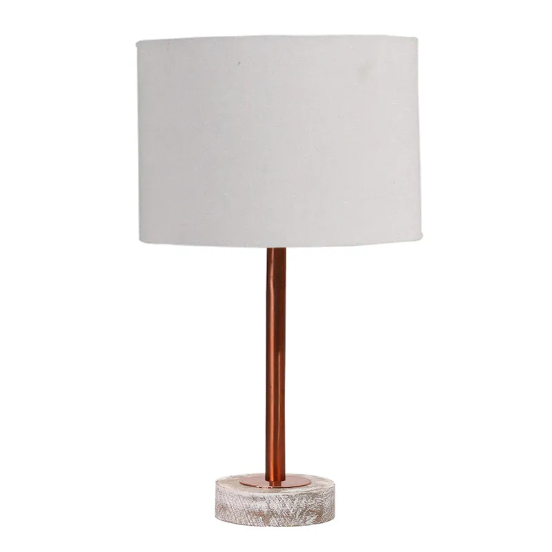 Cotin I Rodin Wooden Table Lamp - Grey,Copper,White media 4