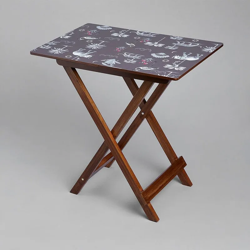 India Circus Wood Animalia Folding Side Table media 3