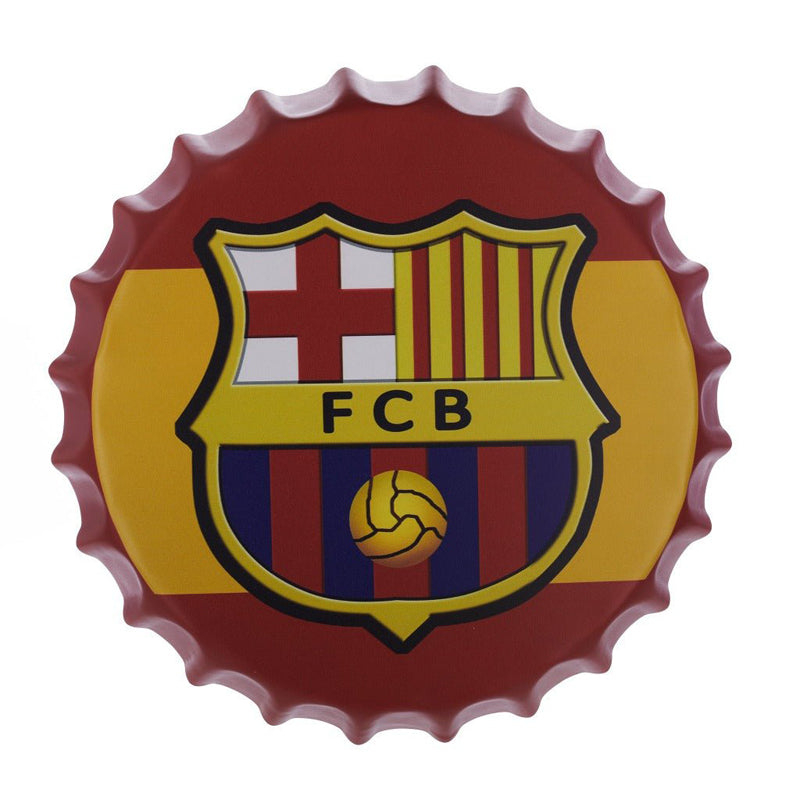 Fc Barcelona Bottle Cap Metal Wall Accent media 3