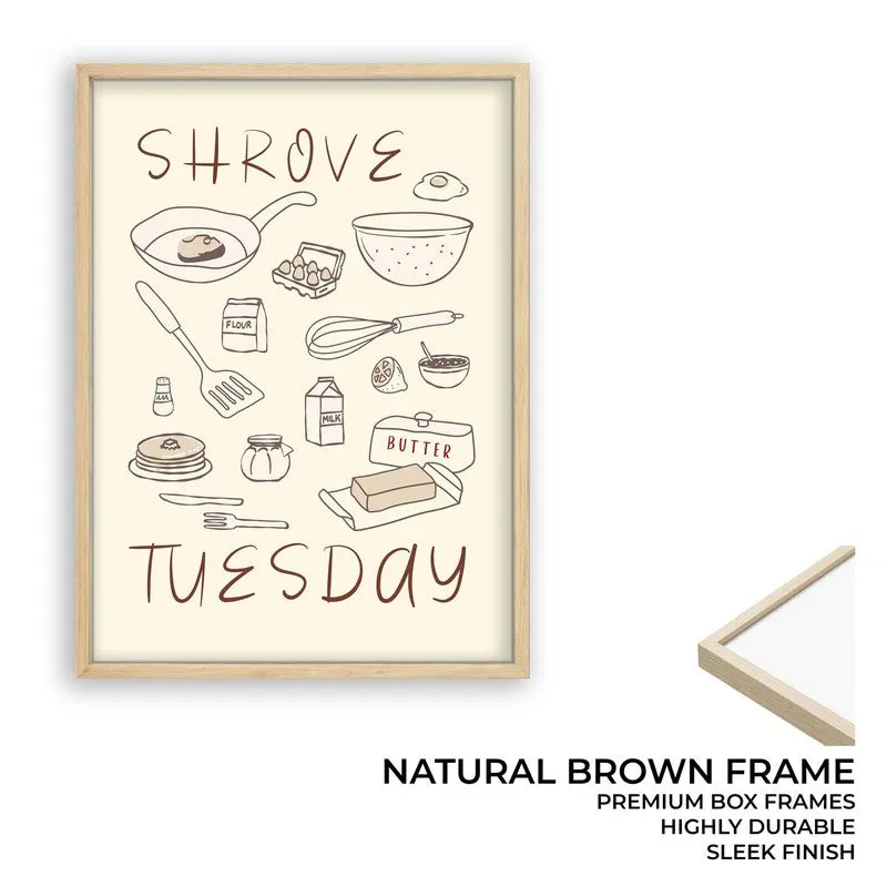 Shrove Tuesday Archival Canvas Wall Art - Brown media 9