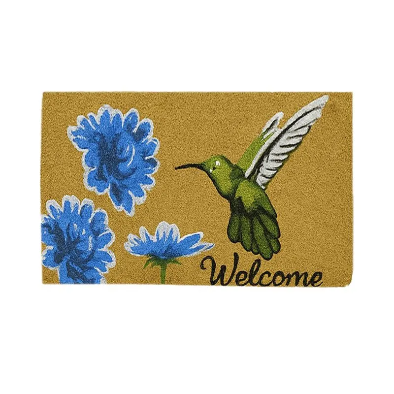 Blue Bloom Coir Door Mats - Brown media 3