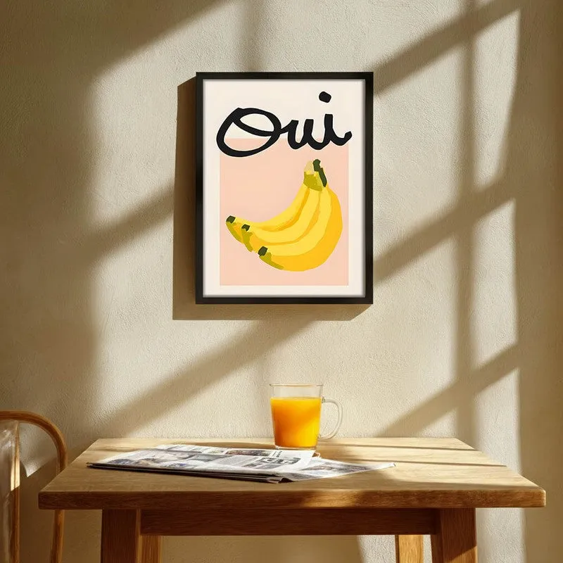 Yellow Pulp Archival Canvas Wall Art - Black media 1