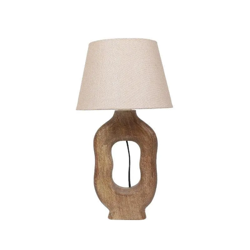 Mishuna Myna Fabric Table Lamp - Beige,Brown media 3