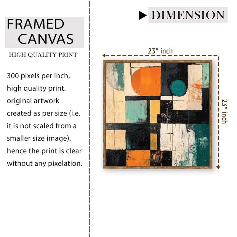Color Geometry Canvas Wall Art With Frame media 9