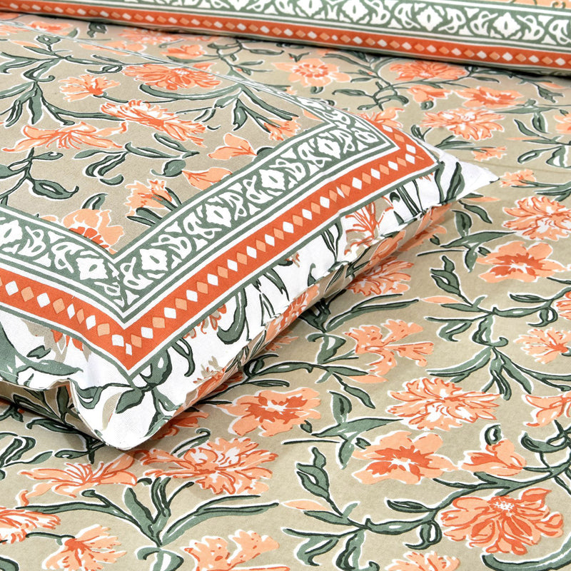 Flowerette Jaipuri Cotton Bedsheet - 144 TC media 3