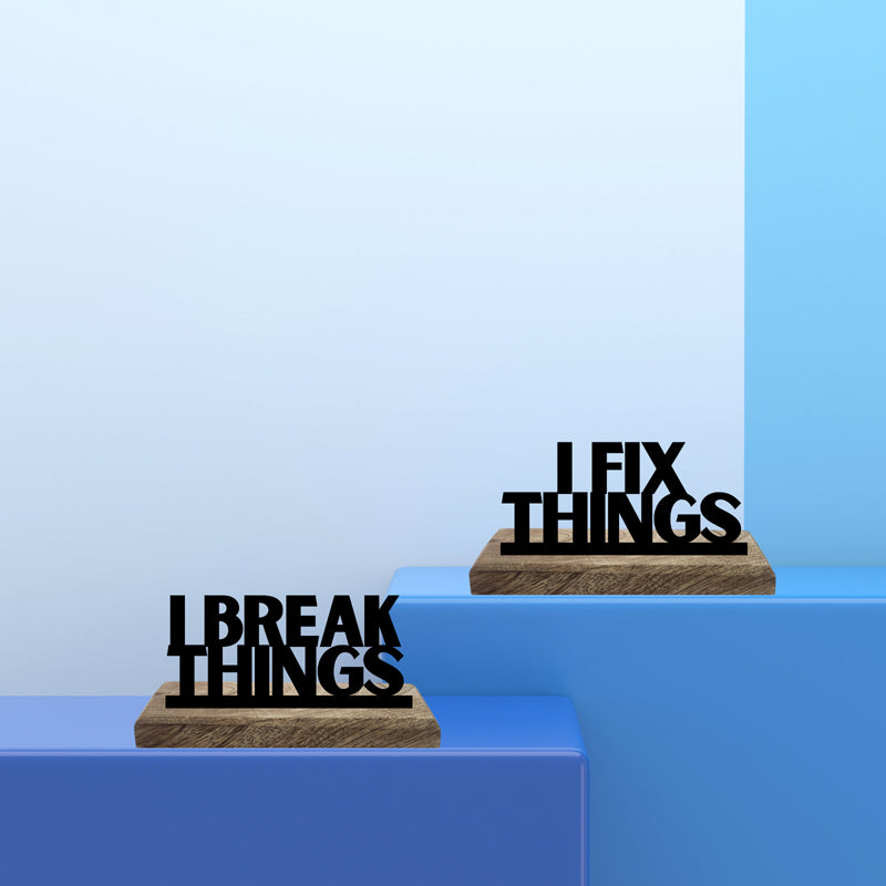 Breaker & Fixer Typography Showpiece - Set Of Two