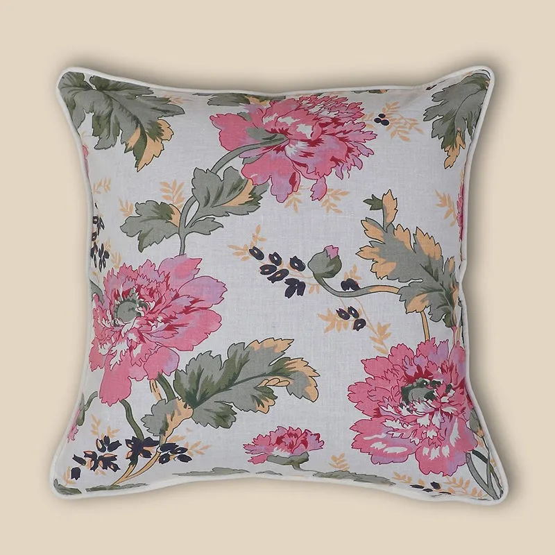 Swayam Soft Rosa Printed Cotton Cushion Cover - Set of Two media 3