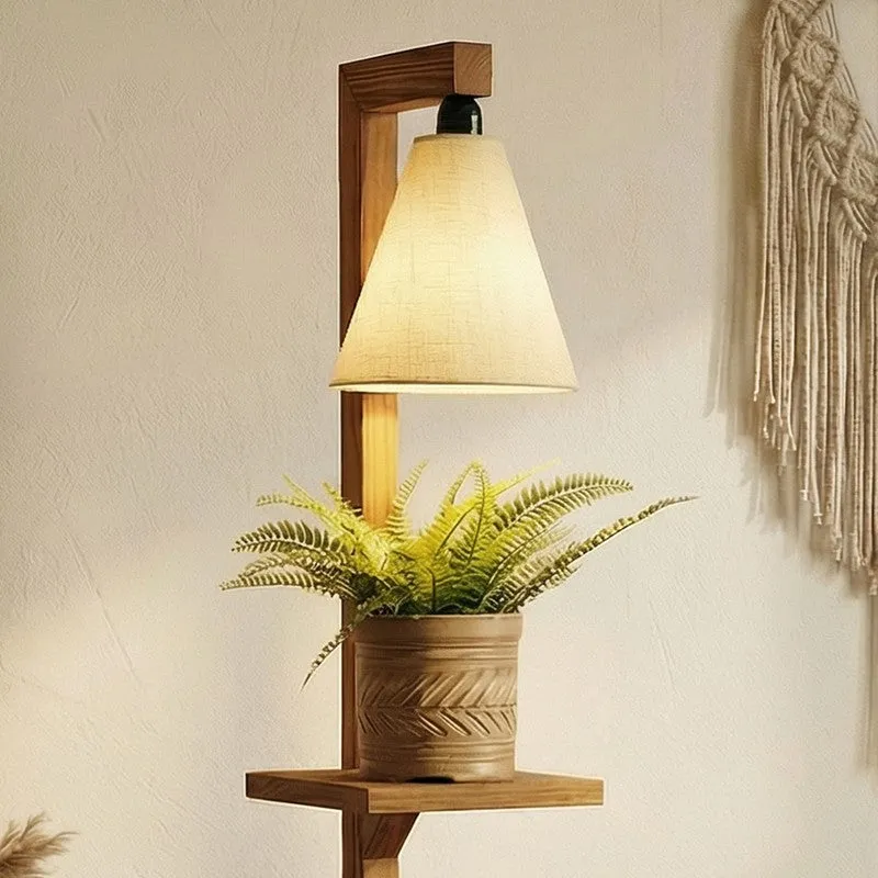 Canova Shelf Wooden Floor Lamp media 4
