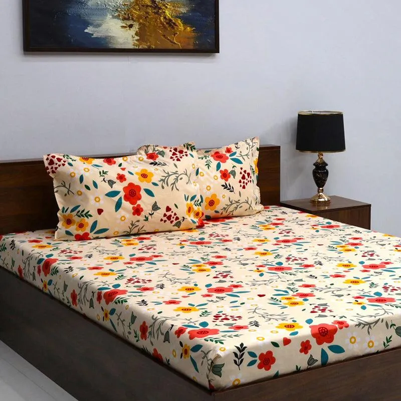 Darika Floral Microfiber Bedsheet - 110 GSM media 3
