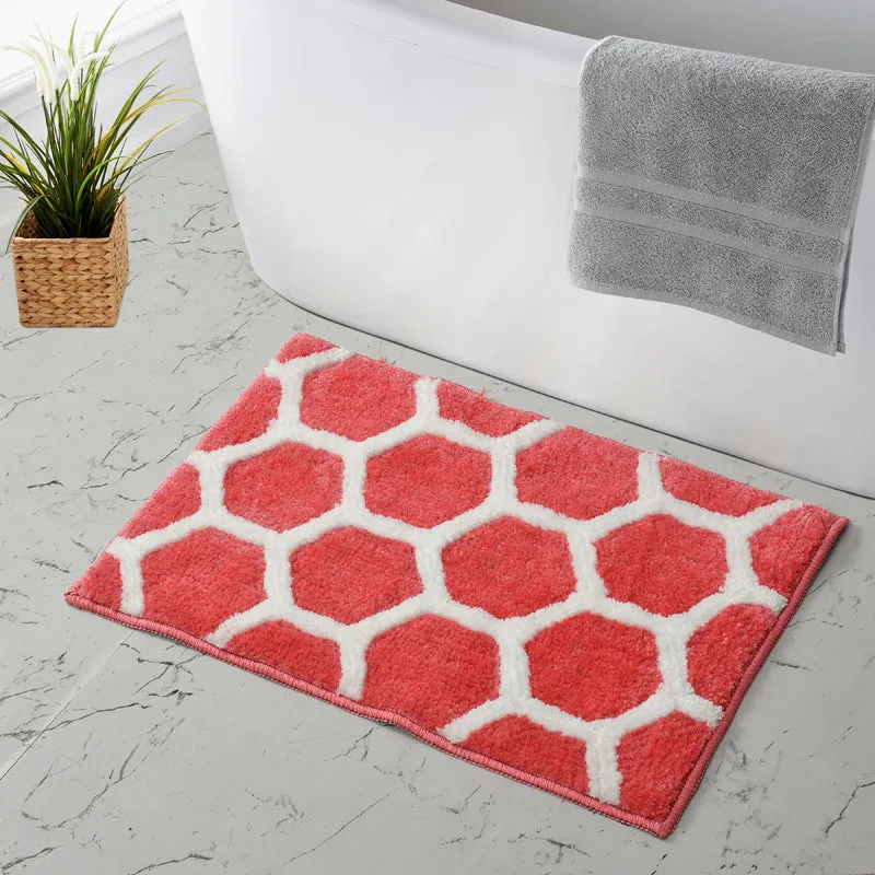 Trevona Cotton Bath Mat - Pink media 3