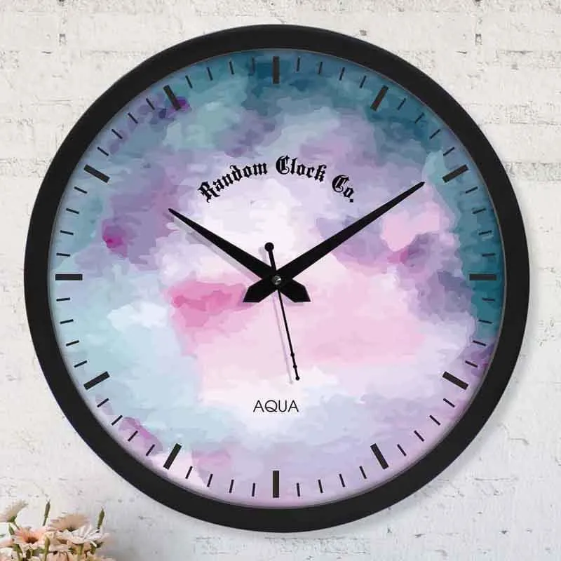 Watercolors Wall Clock - Purple media 1